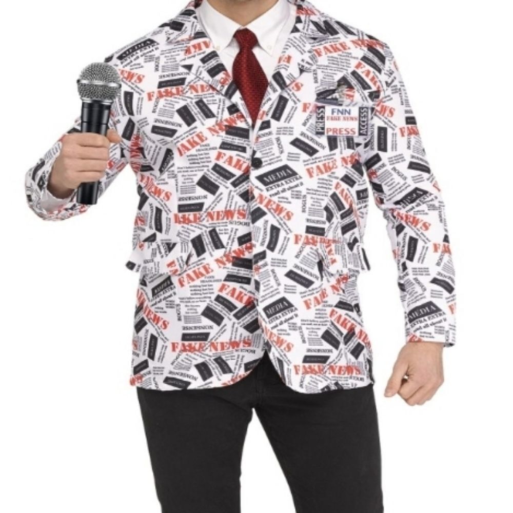 NWT! Fake News Jacket  Halloween Costume size XL